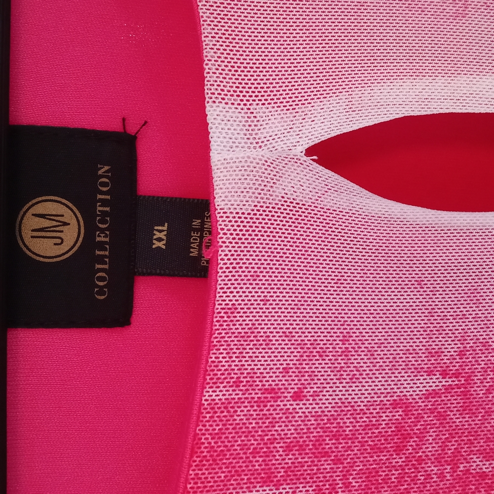 Ladies JM Collection XXL Pink Top w Dalmain sleeve